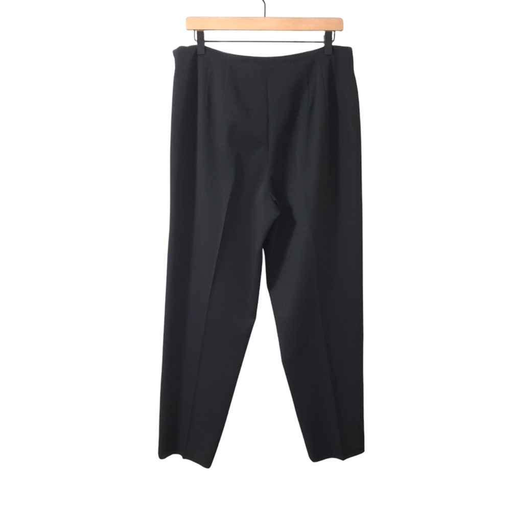 Talbots Womens Stretch Black Side Zip Flat Front Trouser Dress Pants Sz 14 - Picture 5 of 12